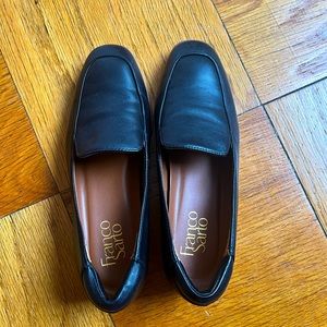 Franco Sarto Black Leather Loafers